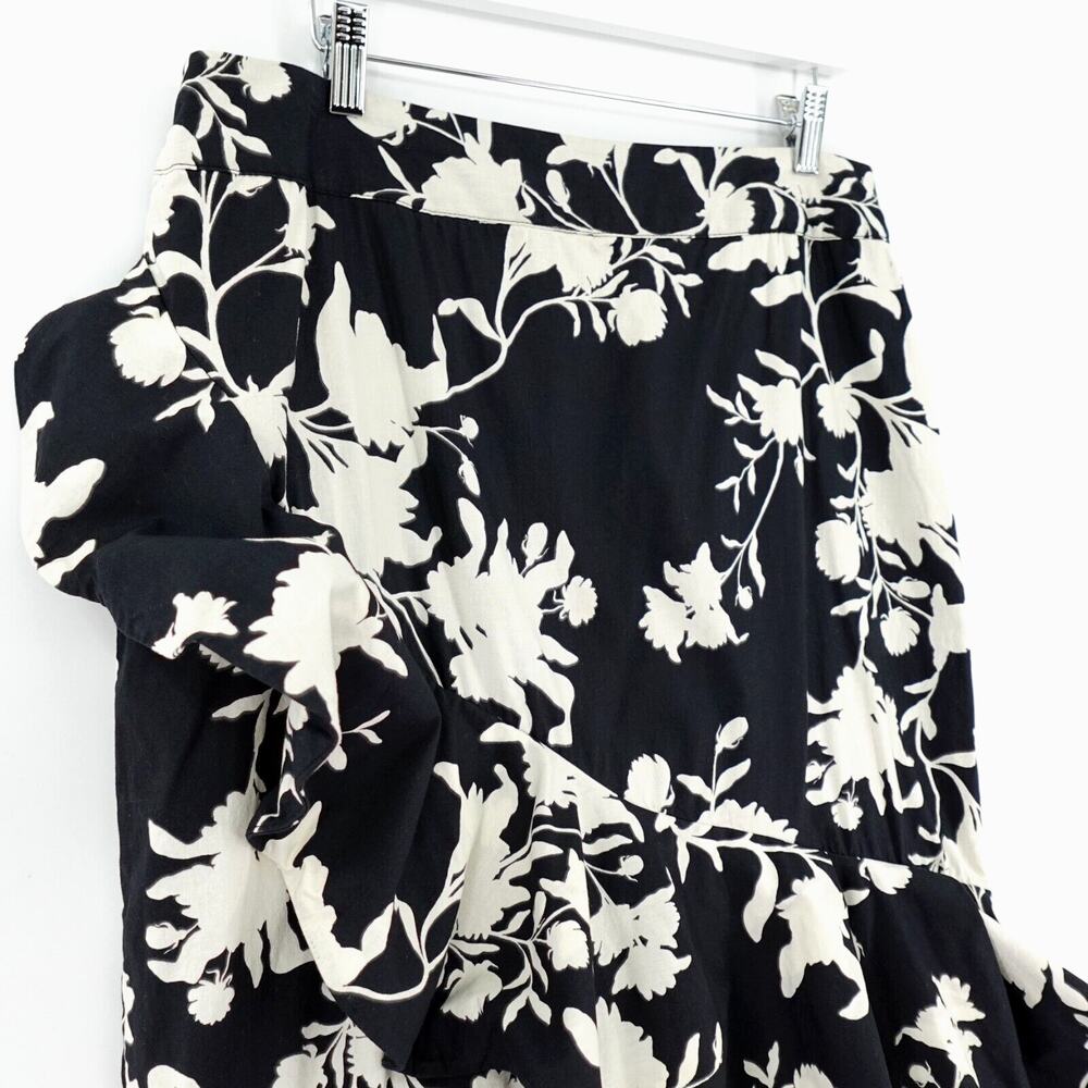 Johanna Ortiz x H&M Floral Skirt 14 Black Flounced Frill Flamenco Lola Rumba - Picture 6 of 15